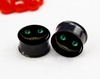 Cat ear plugs, Black Cat Gauge, Expander Body Jewelry, Black Titanium ear plugs, screw on ear plugs, plugs gauges, Ear Stretchers, Piercing