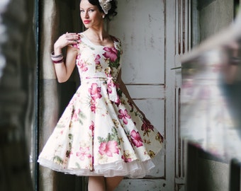 Hawaiian Dress Tropical Dress Hibiscus Flower Dress Pin Up Dress Tiki Dress Vintage Inspired Dress Summer Dress Floral Dress Plus Size Dress