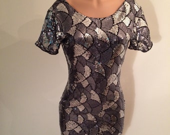 dress sequin silver holiday bandage bodycon cocktail evening gray mini open sexy popular items