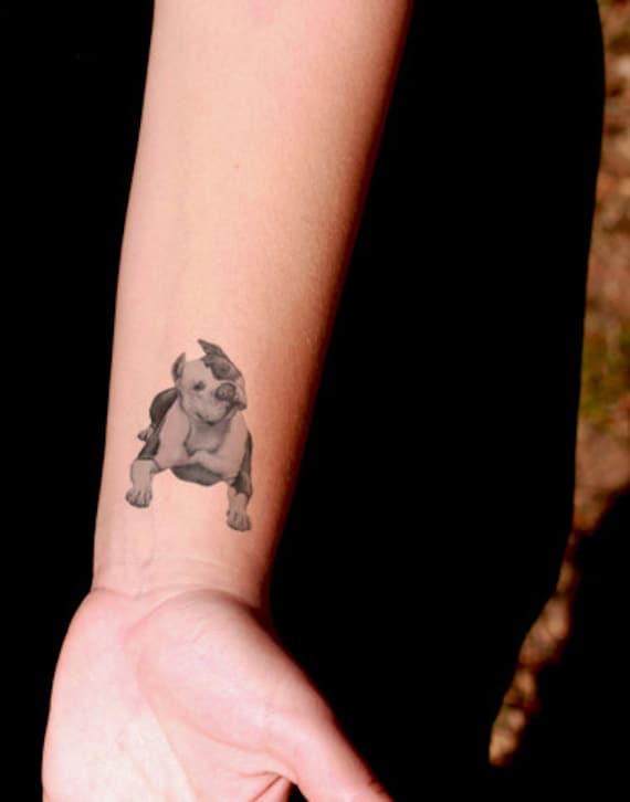 My Pitbull Dog Temporary Tattoo SomaArtTattoo Temporary