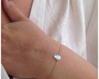 White opal bracelet, opal hamsa bracelet, opal bracelet ,hamsa hand , luck , gold filled bracelet,opal jewelry,opal bracelet gold