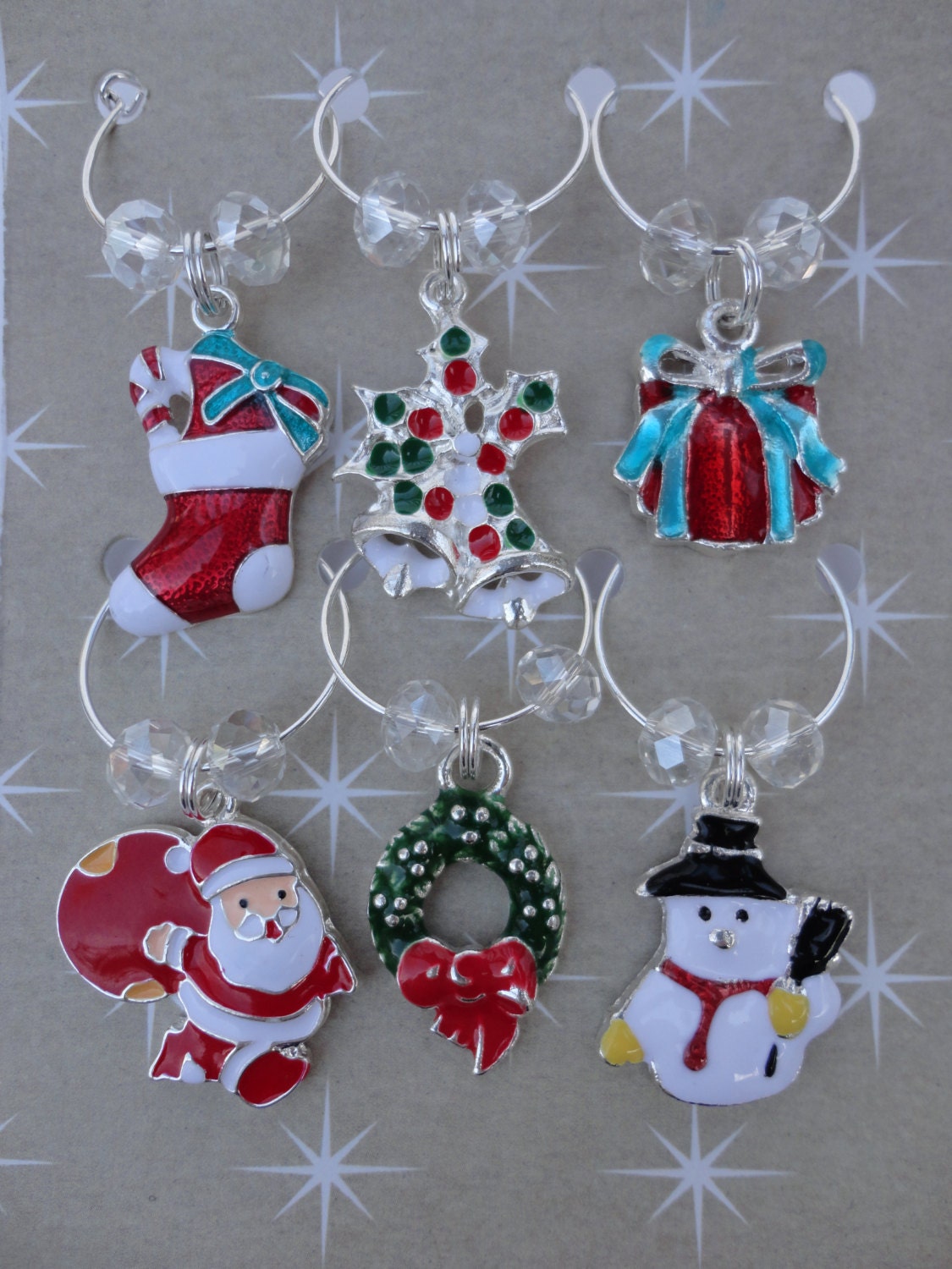 Set Of 6 Christmas Wine Glass Charms With 20mm Loops   Il Fullxfull.687829195 44gt 