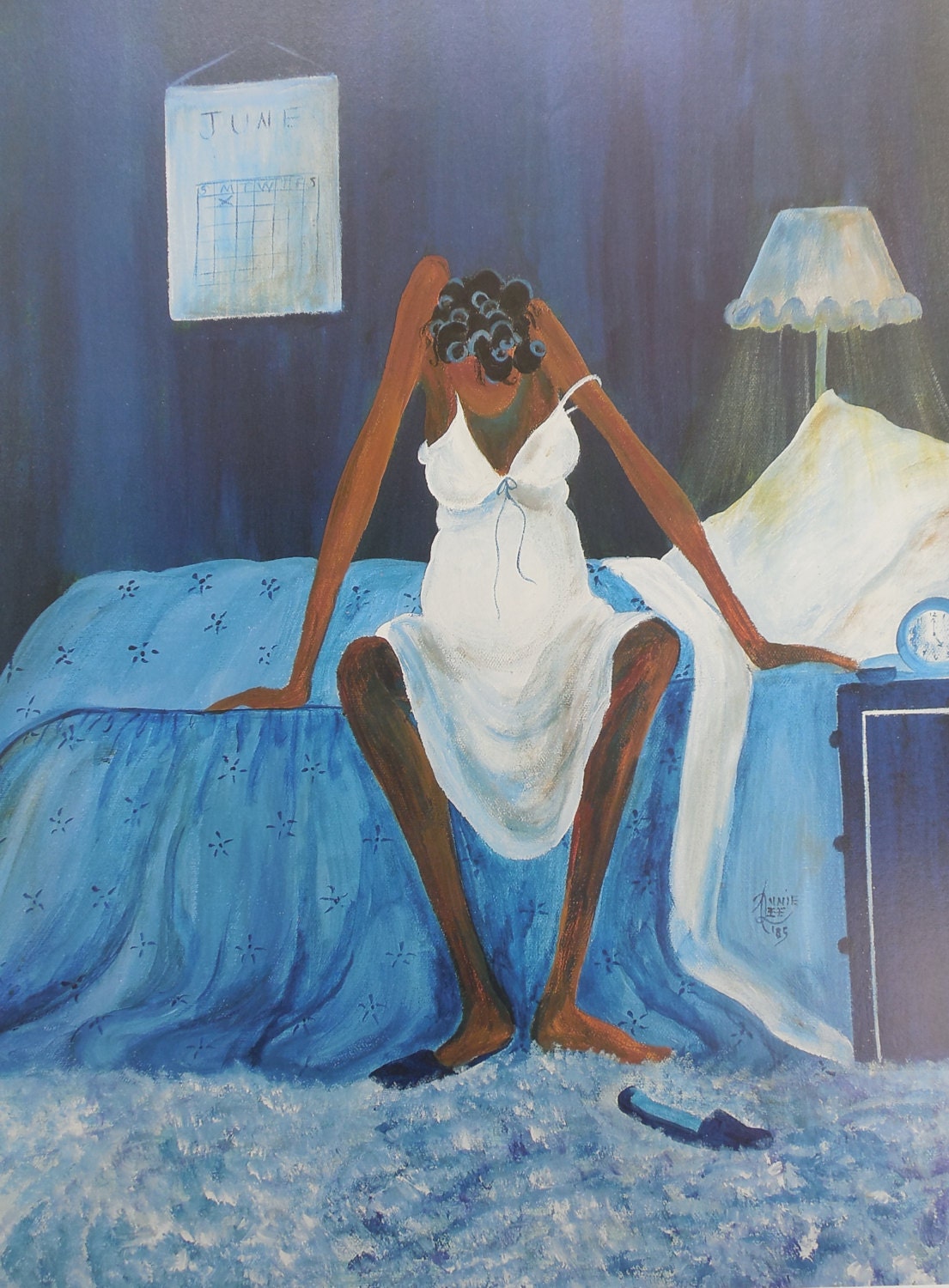 Blue Monday By Annie Lee African American Art 16x20   Il Fullxfull.730723051 Ke6w 