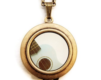 The Blue Ukelele - Photo Locket Necklace -Collaboration with SusannahTucker