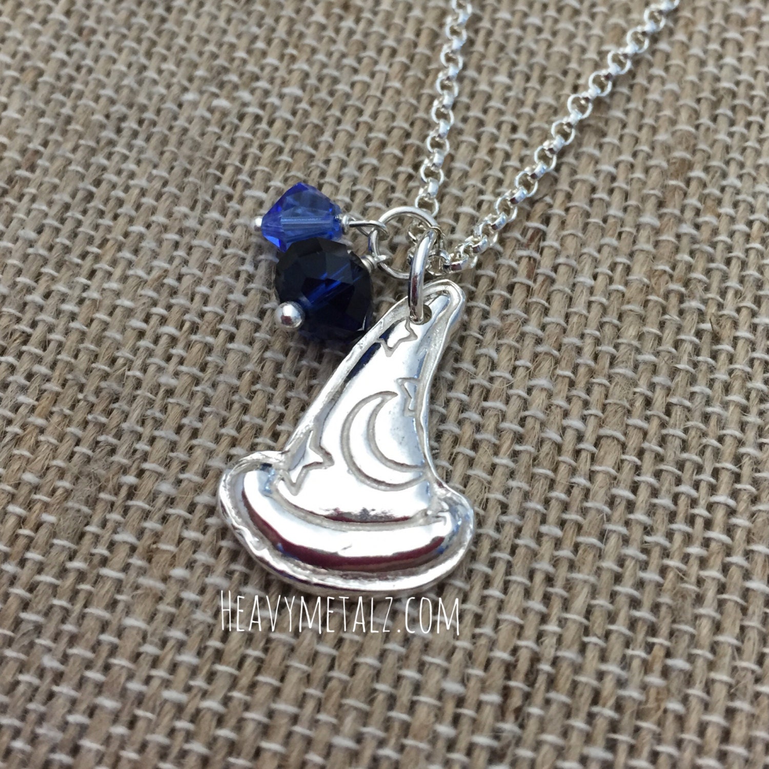 Sorcerer's Hat Handmade Pendant Necklace by HeavyMetalzStudio