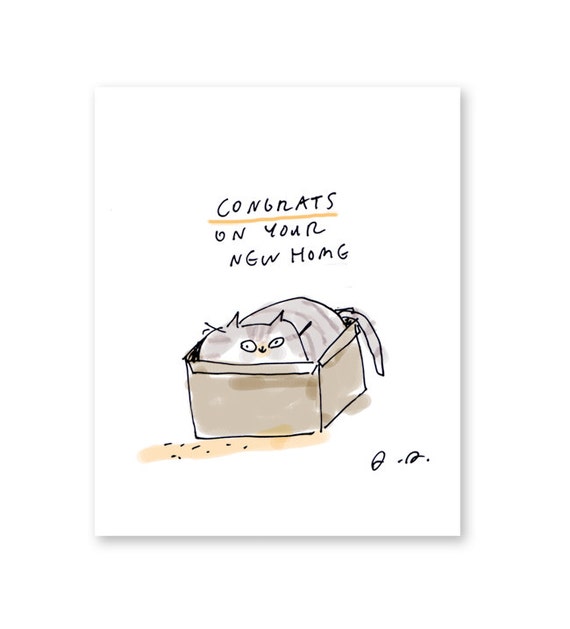 Congrats on Your New Home Cat Card New Home Card