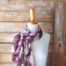 SALE - Floral Chiffon Scarf in Brown and Pink, Spring Scarf, Summer Scarf, Fashion Accessories for Women, Gift Idea
