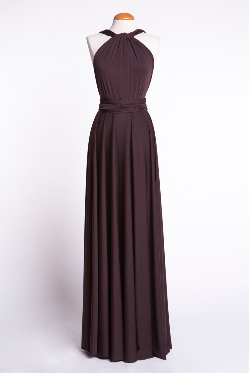 Brown dress Brown Infinity dress brown bridesmaid dresses