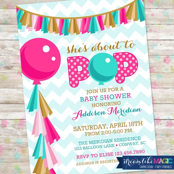 Printable Ready To Pop Baby Shower Invitations 10