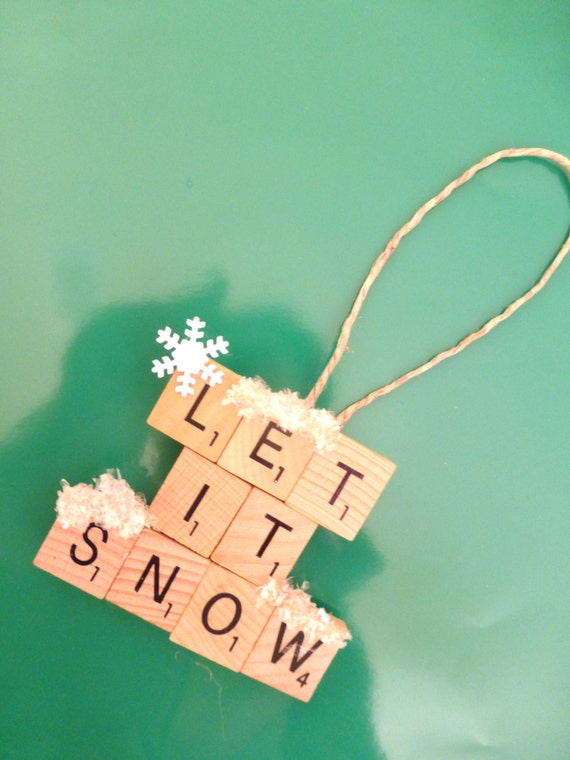 let it snow scrabble christmas ornament snow by let it snow scrabble christmas ornament snow by