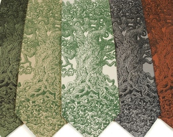 Gnarled Tree Neck Tie - Men's Necktie - Unique Gifts for Men - Tree of Life - Cool Art - Father Gift