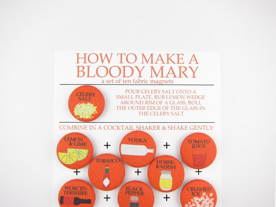 how to make a bloody mary set of 10 fabric magnets how to make a bloody mary set of 10 fabric magnets