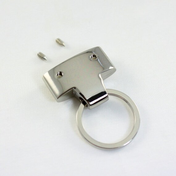 30 x 4.5mm Silver Key Fob Hardware Sets Key Fob by BAGSupplier