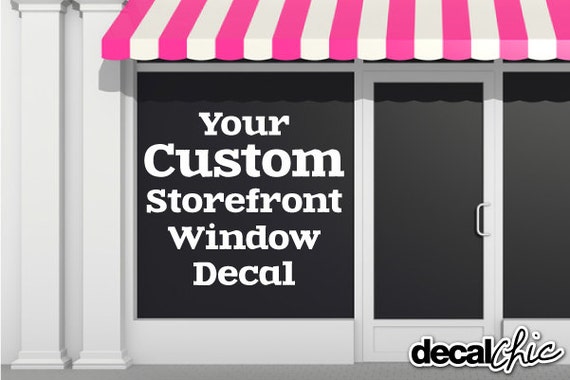 FREE SHIPPING Custom Storefront Window Vinyl Decal Choose