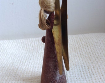 Teak Wood Angel. 1960's Vintage Modernist. Mod, Mid century, Danish Modern, Eames, Bojesen era.