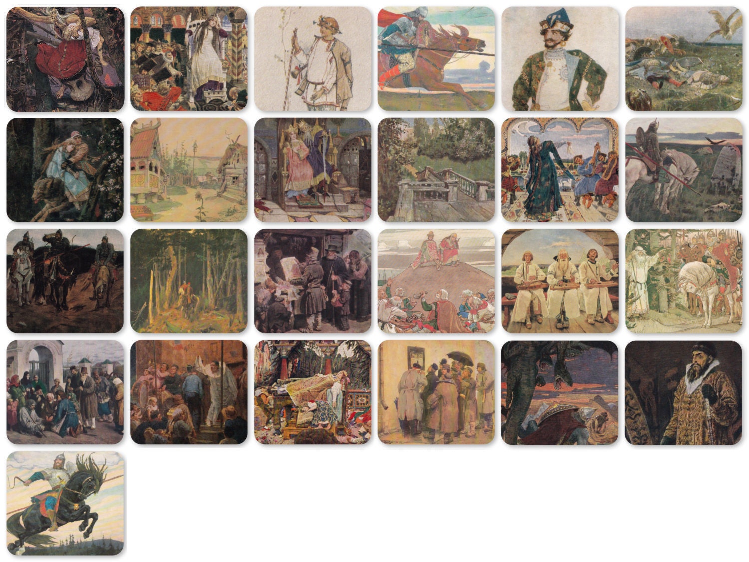 V. Vasnetsov Russian Fairy Tales. Set of 25 by RussianSoulVintage