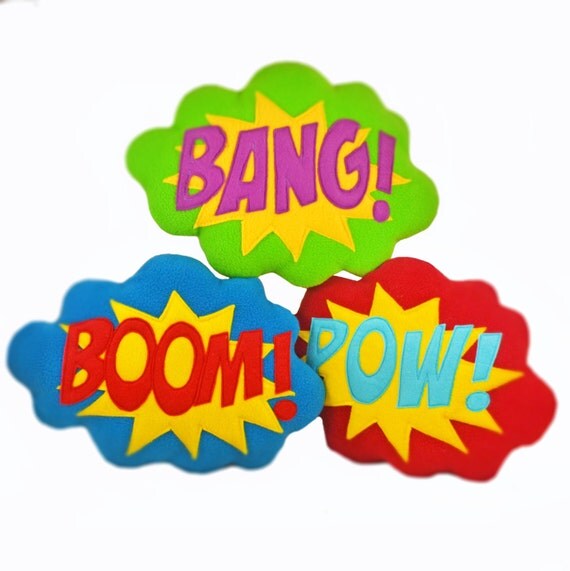 Bangboompow Plushie   Cushion Superhero Sound By Plusheez