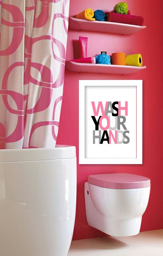 Printable Kids Bathroom Art Prints Wash Your by DIGIArtPrints | Kids ...