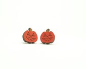Jack-o'-lantern Earring - Handmade - Laser Cut - Halloween
