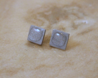 Polymer Clay Post Silver Earrings
