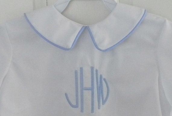 monogram collar shirt