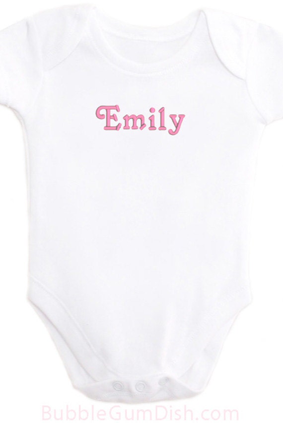 Custom Baby Outfit Personalized Baby Outfit Baby by BubbleGumDish