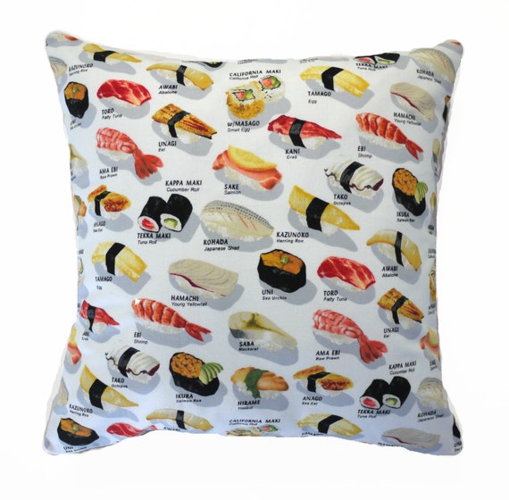 sushi cat pillow