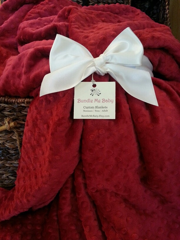 Throw Blanket Adult Minky Blanket Cuddle Blanket by BundleMeBaby