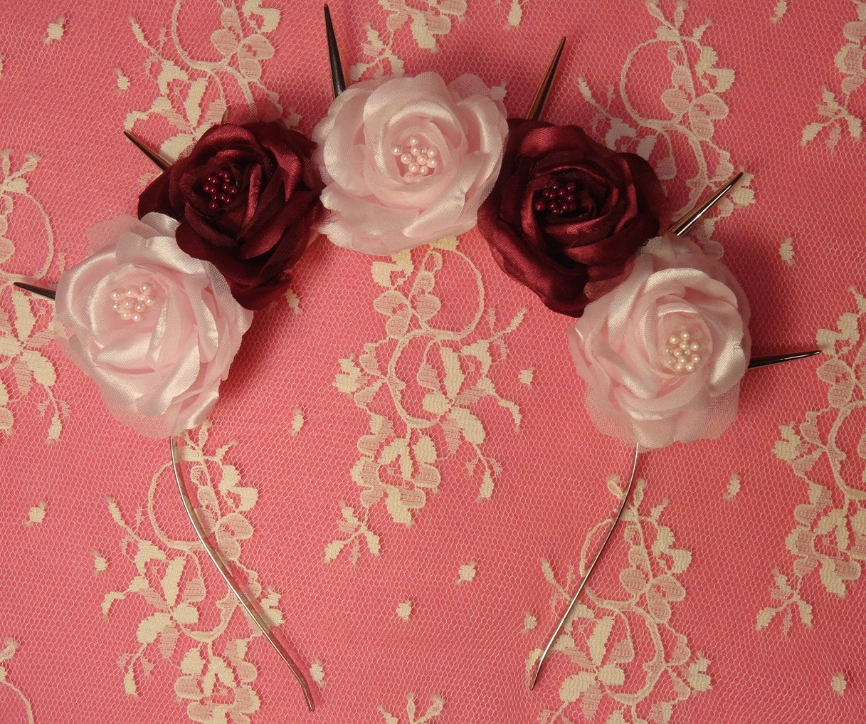 Goth flower crown Cherrie Cherie Pastel goth flower crown/