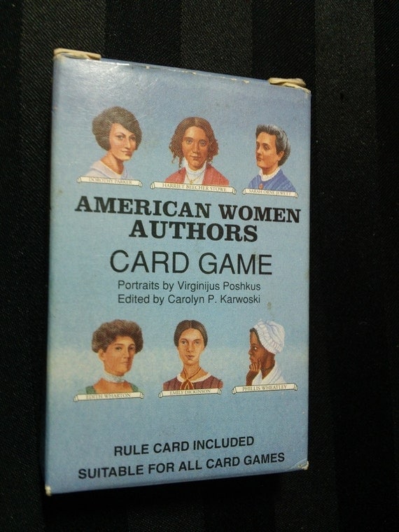 Vintage 1995 American Women Authors Playing Cards & Educational Card Game by U.S. Game Systems