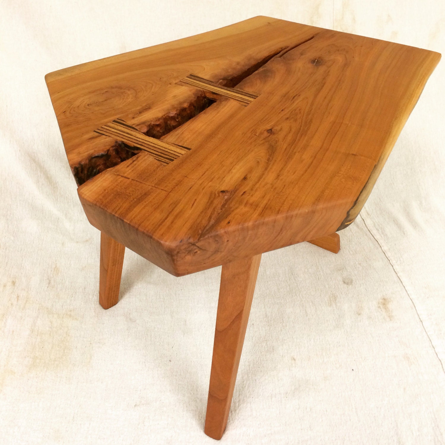 zebra wood side table