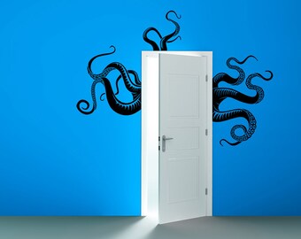 Octopus Tentacles Removable Vinyl Wall Art sea monster kraken squid bathroom doorway shower bathtub wall sticker decal
