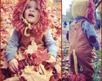 Lion Baby Halloween Costume, Crochet Photo Prop, Lion Beanie, Lion Bonnet, Lion Mane, Lion Tail, Baby Shower Gift, Lion Photo Prop Baby Gift