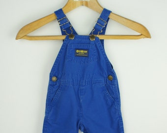 Vintage Toddlers OshKosh B'Gosh Short Cotton Overalls size 12 Months