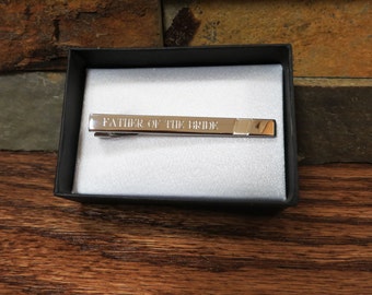 Personalized Tie Clip - Gifts for Dad - Husband - Groomsmen- Father of the Bride- Groom(T-14s)