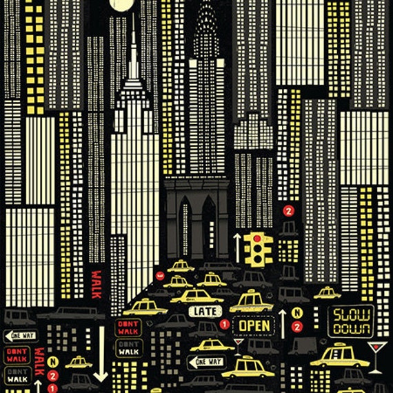 New York City GIFT WRAP New York Wrapping Paper by OneDayLongAgo