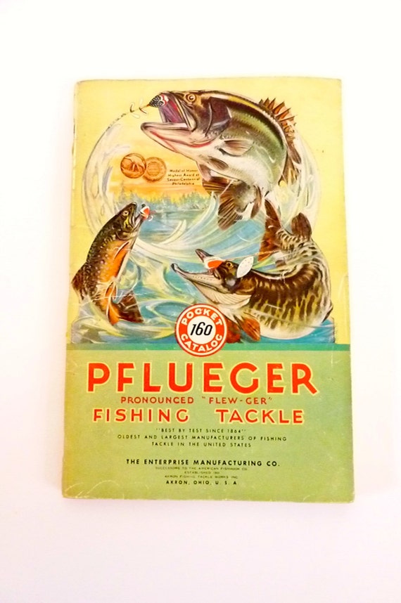 Vintage Pflueger Pocket Catalog 160 - 1940's Fishing paraphernalia - Angler / Sports Collector / Fishing Tackler Booklet