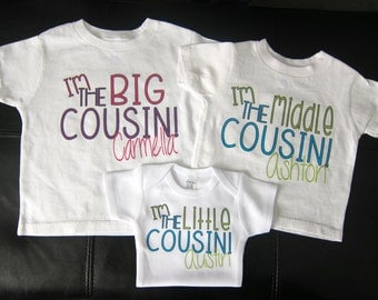 big cousin shirt; cousin shirts; big cousin; I'm going to be a big cousin; I'm the BIG cousin; Im the little cousin; pregnancy announcement