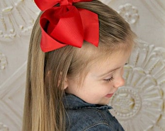 U CHOOSE Big 6" Hair bow baby girl grosgrain hairbow headband toddler newborn Large Bows