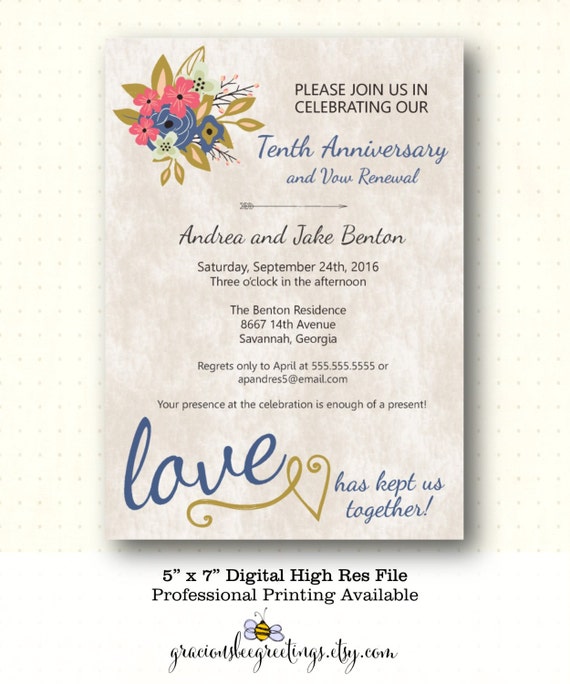 Twenty Fifth Wedding Anniversary Invitations 10