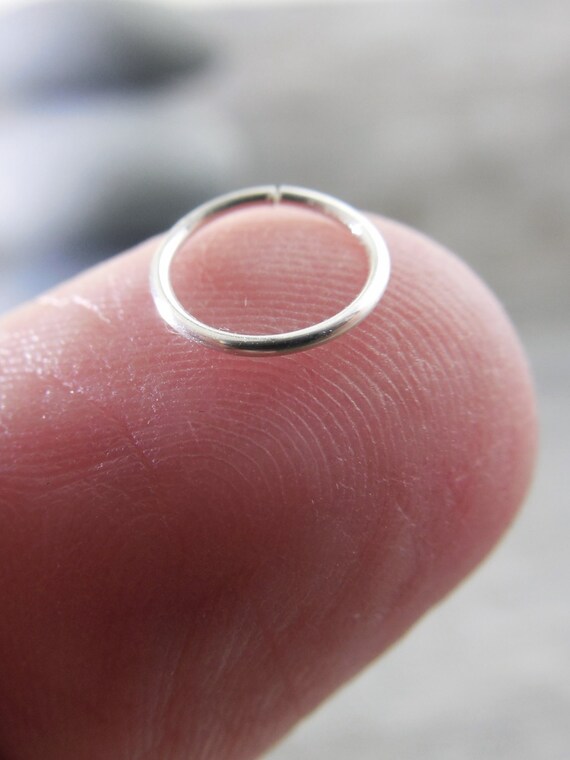 Very Super Tiny Nose Ring 22 gauge Sterling Silver Endless