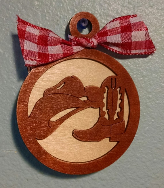 cowboy hat and boot christmas ornament cowboy hat and boot christmas ornament