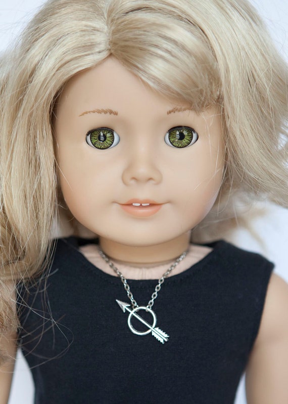 American Girl doll arrow necklace - silver