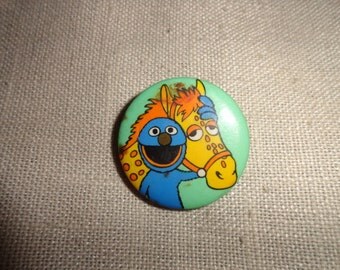 Cookie Monster Vintage Pinback Button 2 in by 2 inch