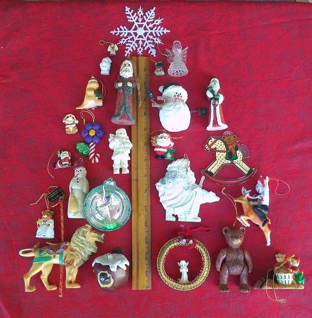 resin and plastic christmas tree advent calendar ornaments lot resin and plastic christmas tree advent calendar ornaments lot