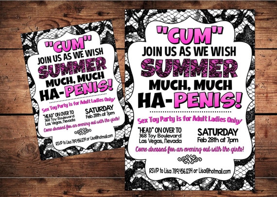 Adult Toy Party Invitations 17