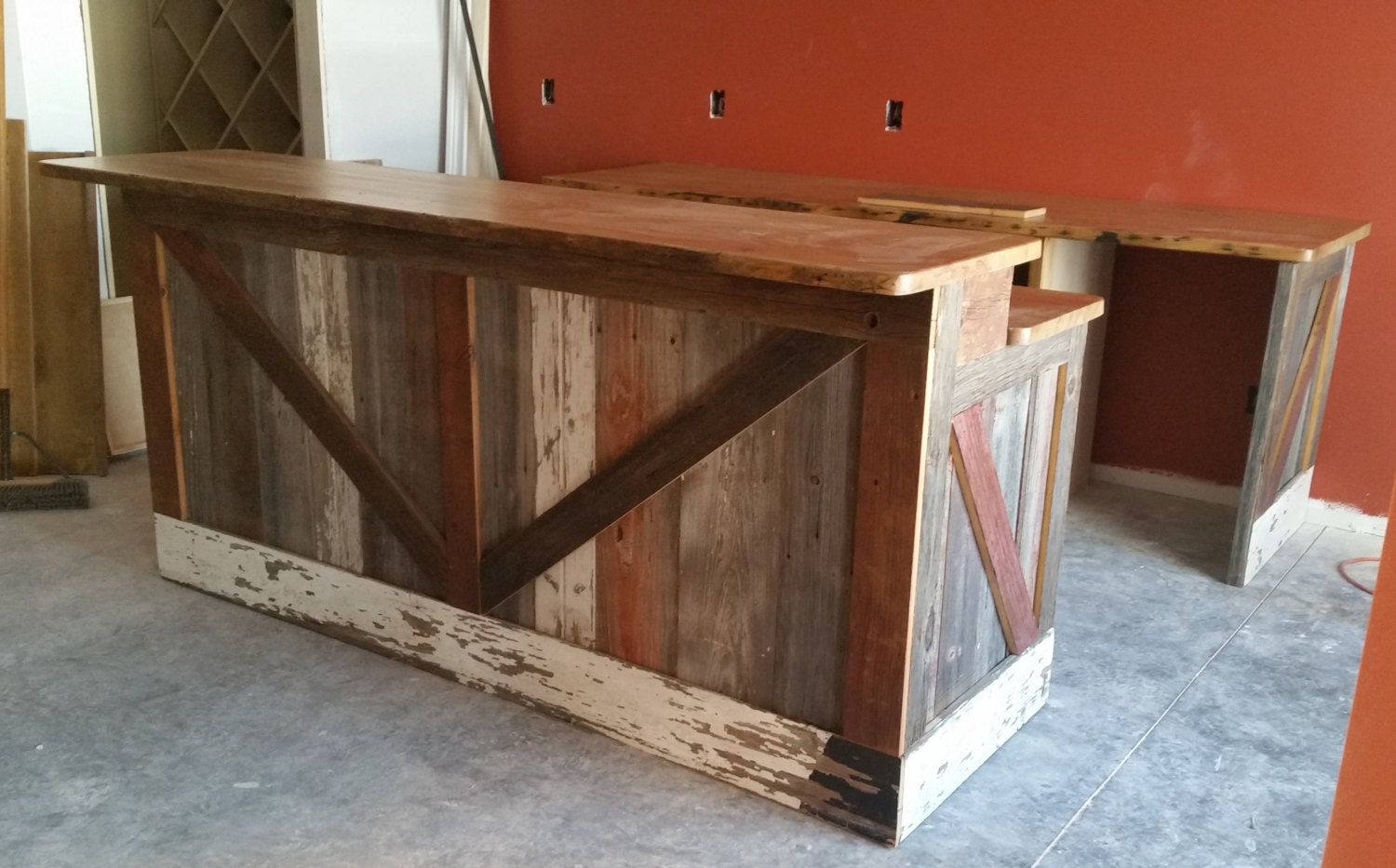 Bar Made From Reclaimed Pine Barn Siding by WhatmanBarnFurniture