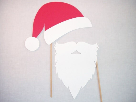 Items similar to Santa Claus Photo Booth Props - Christmas Photobooth ...
