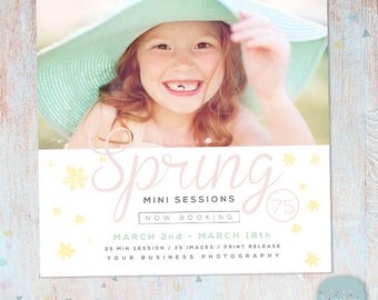 Spring Mini Session Marketing Board - Photoshop template - IE013 - INSTANT DOWNLOAD