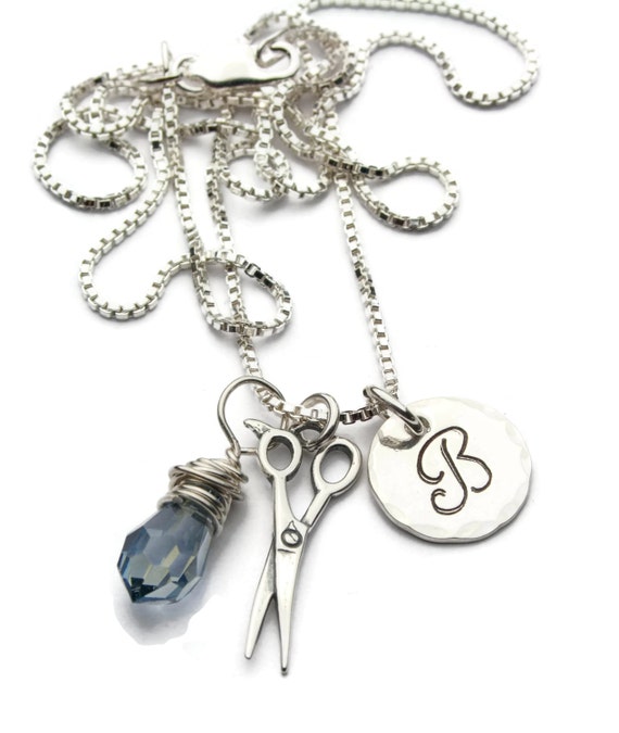 Hair Stylist Necklace, Cosmetology, Personalized Necklace, Sterling ...